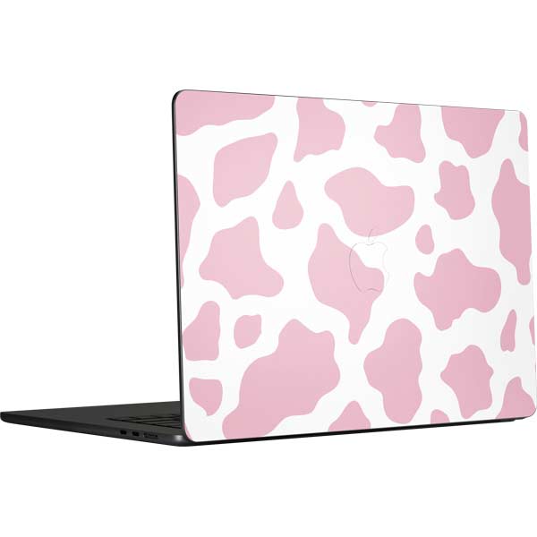 Pink Cow Print MacBook Skins