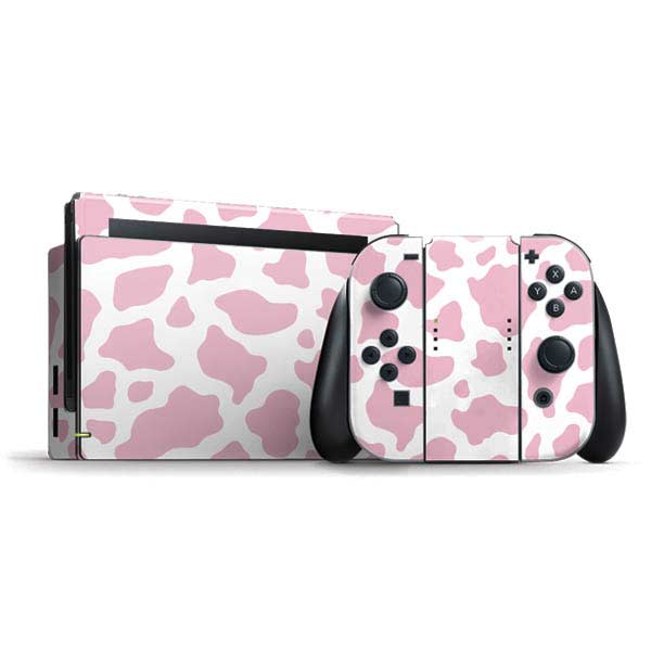 Pink Cow Print Nintendo Skins