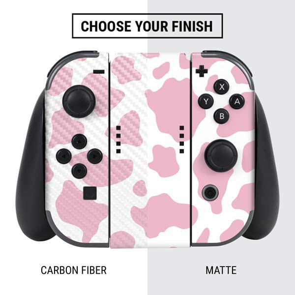 Pink Cow Print Nintendo Skins