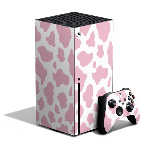 Pink Cow Print Xbox Series X Skins