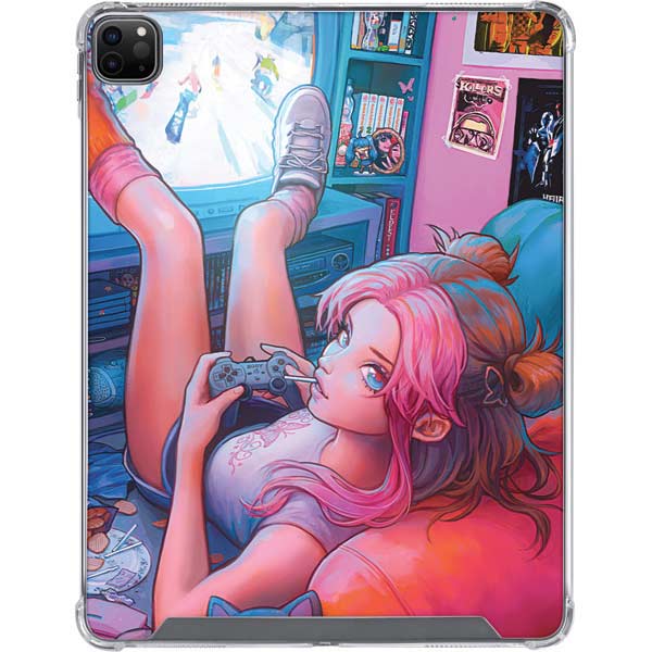 Pink Hair Anime Gamer Girl by Ivy Dolamore iPad Cases