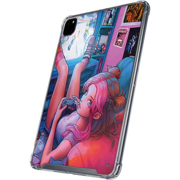 Pink Hair Anime Gamer Girl by Ivy Dolamore iPad Cases