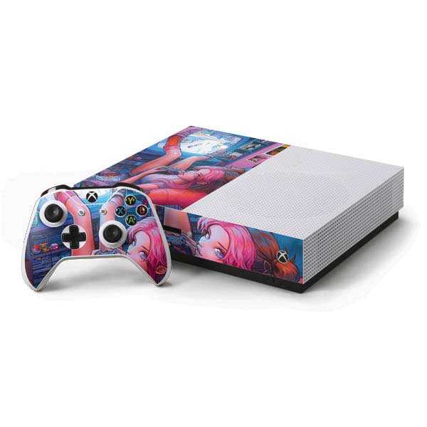 Pink Hair Anime Gamer Girl by Ivy Dolamore Xbox One Skins