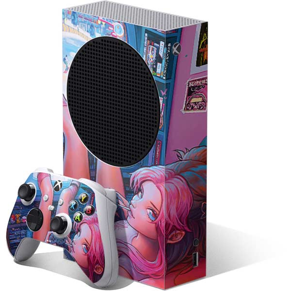 Pink Hair Anime Gamer Girl by Ivy Dolamore Xbox Series S Skins