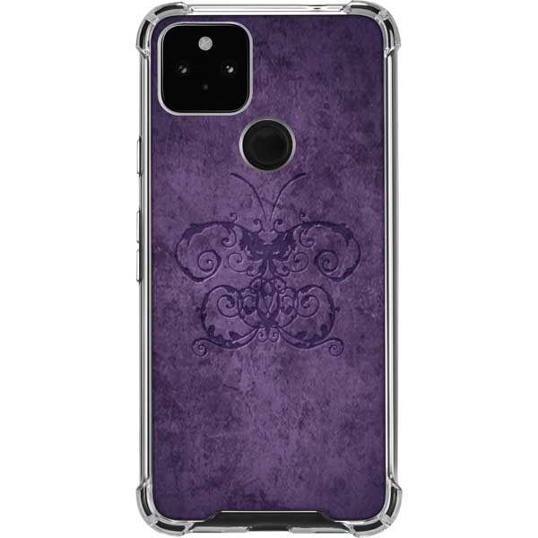 Purple Damask Butterfly by Brigid Ashwood Pixel Cases