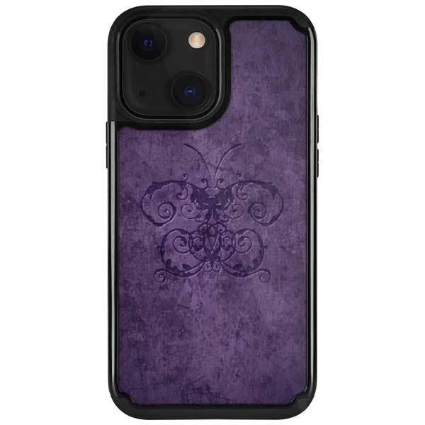 Purple Damask Butterfly by Brigid Ashwood iPhone Cases