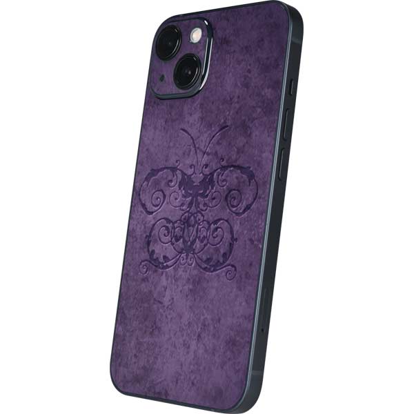 Purple Damask Butterfly by Brigid Ashwood iPhone Skins