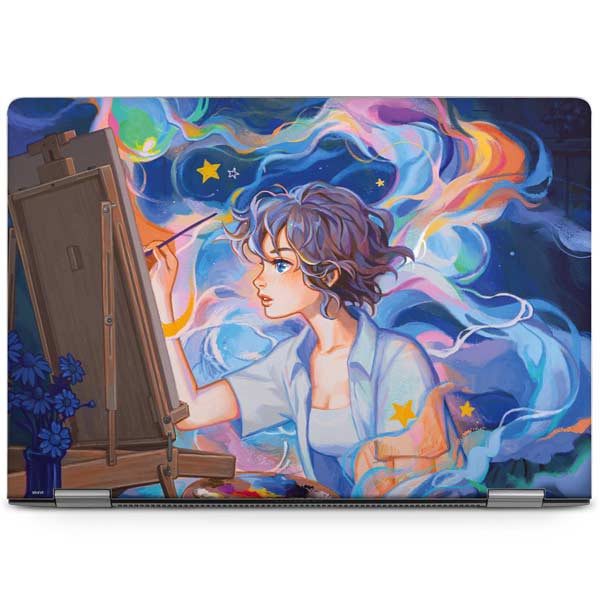 Rainbow Anime Artist Painter by Ivy Dolamore Laptop Skins