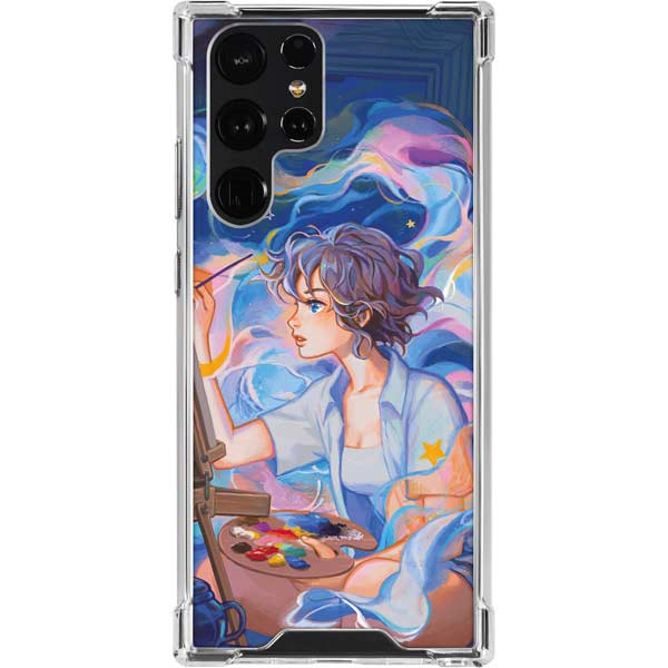 Rainbow Anime Artist Painter by Ivy Dolamore Galaxy Cases