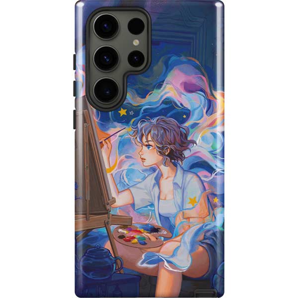 Rainbow Anime Artist Painter by Ivy Dolamore Galaxy Cases