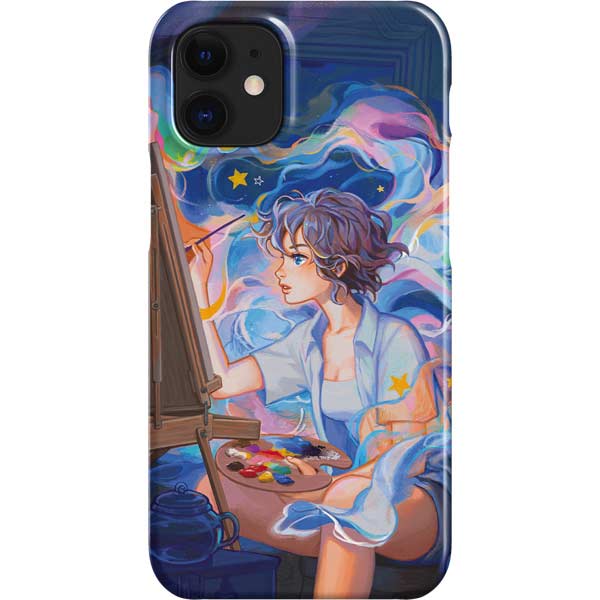 Rainbow Anime Artist Painter by Ivy Dolamore iPhone Cases