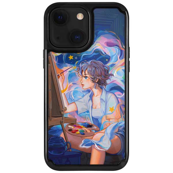 Rainbow Anime Artist Painter by Ivy Dolamore iPhone Cases