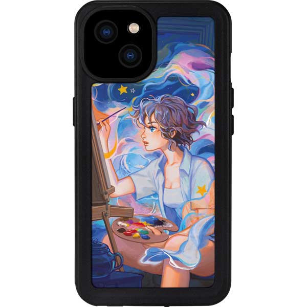 Rainbow Anime Artist Painter by Ivy Dolamore iPhone Cases