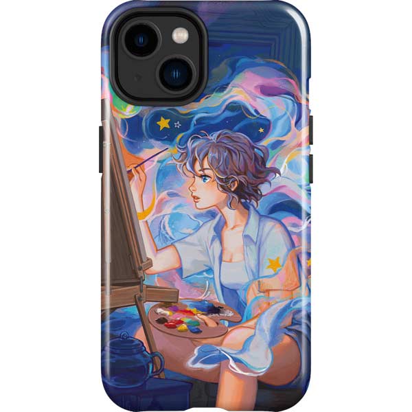 Rainbow Anime Artist Painter by Ivy Dolamore iPhone Cases