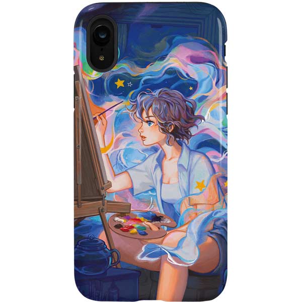 Rainbow Anime Artist Painter by Ivy Dolamore iPhone Cases