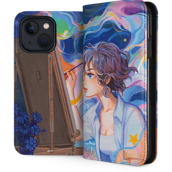 Rainbow Anime Artist Painter by Ivy Dolamore iPhone Cases