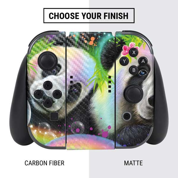 Rainbow Pandas with Butterflies by Sheena Pike Nintendo Skins