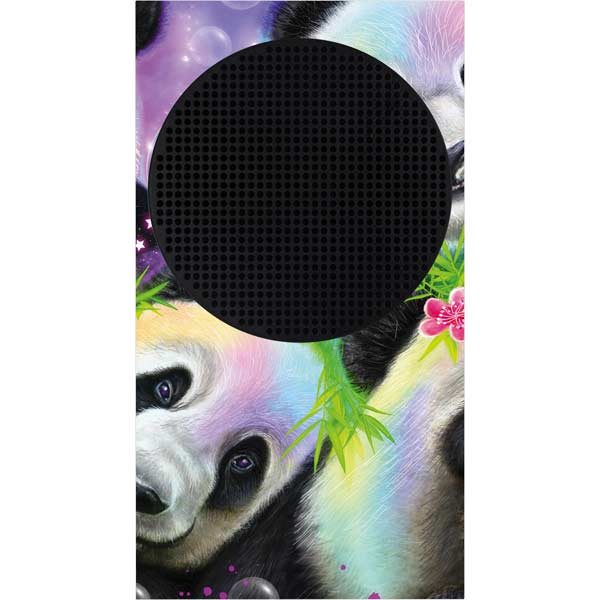 Rainbow Pandas with Butterflies by Sheena Pike Xbox Series S Skins