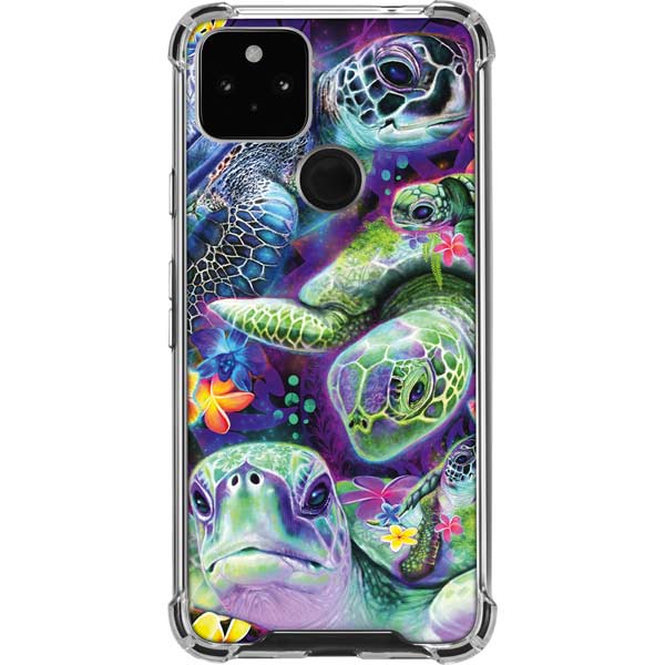 Rainbow Sea Turtles by Sheena Pike Pixel Cases