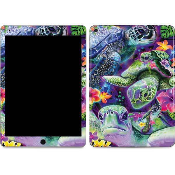 Rainbow Sea Turtles by Sheena Pike iPad Skins