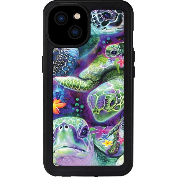 Rainbow Sea Turtles by Sheena Pike iPhone Cases