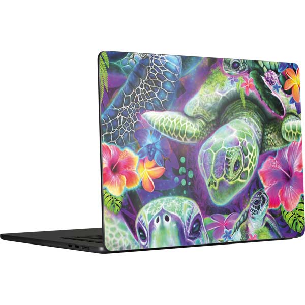 Rainbow Sea Turtles by Sheena Pike MacBook Skins