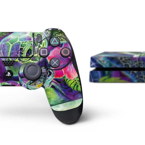 Rainbow Sea Turtles by Sheena Pike PlayStation PS4 Skins