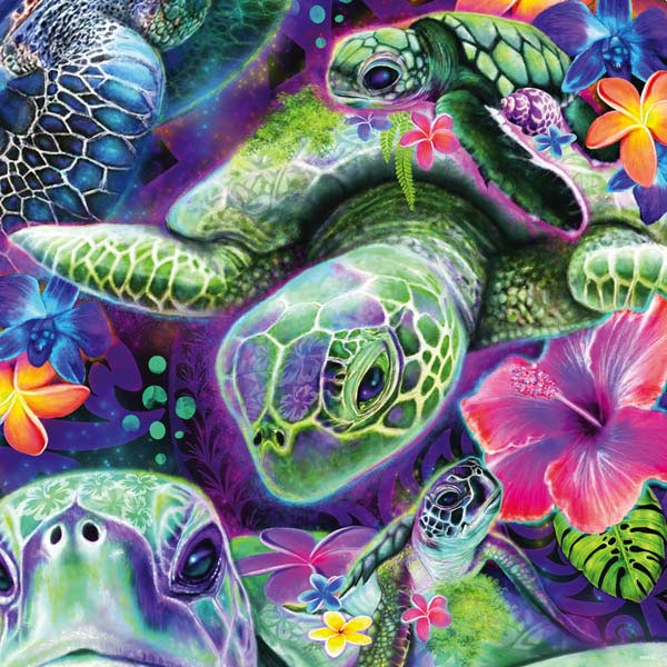 Rainbow Sea Turtles by Sheena Pike PlayStation PS4 Skins