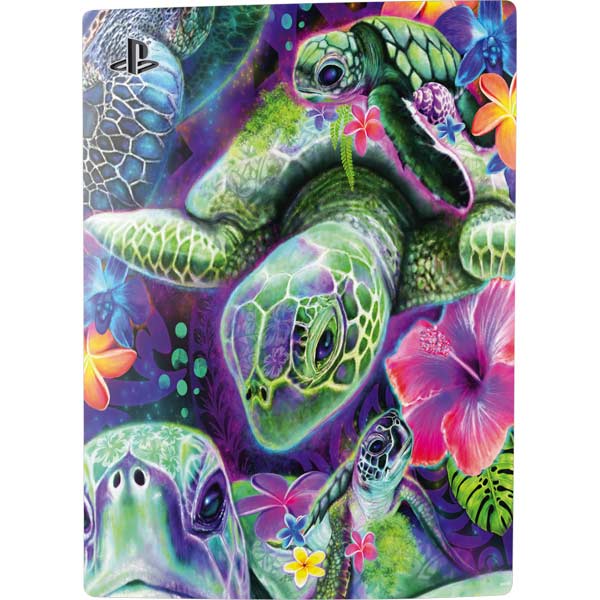 Rainbow Sea Turtles by Sheena Pike PlayStation PS5 Skins