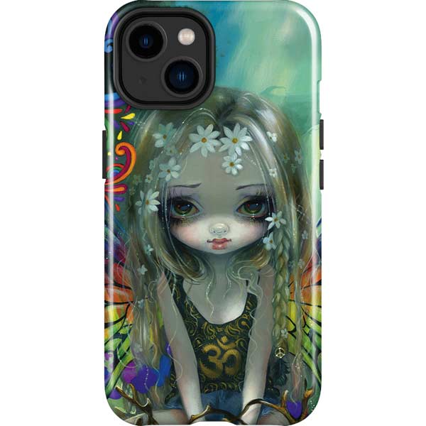 Rainbow Winged Yoga Fairy by Jasmine Becket-Griffith iPhone Cases