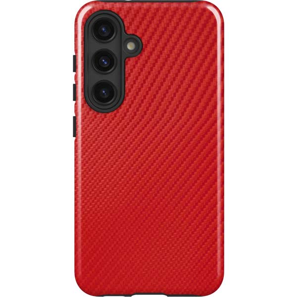 Red Carbon Fiber Specialty Texture Material Galaxy Cases