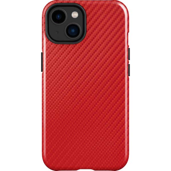 Red Carbon Fiber Specialty Texture Material iPhone Cases