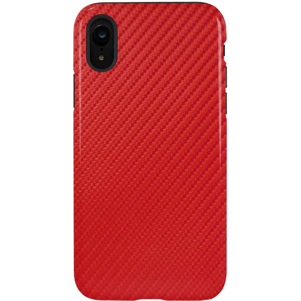 Red Carbon Fiber Specialty Texture Material iPhone Cases