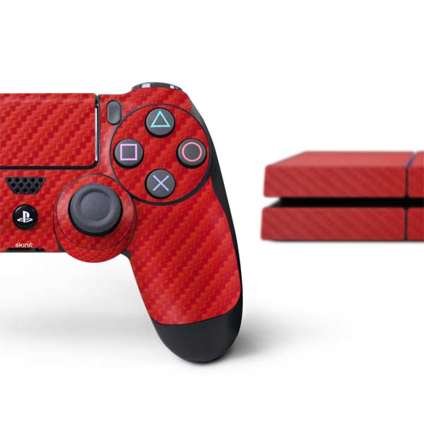 Red Carbon Fiber Specialty Texture Material PlayStation PS4 Skins