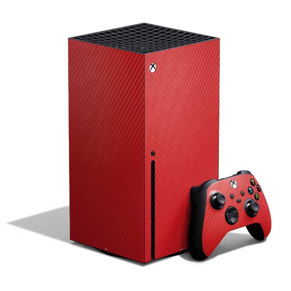 Red Carbon Fiber Specialty Texture Material Xbox Series X Skins