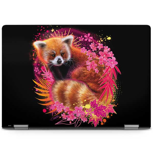 Red Panda with Flowers by Sheena Pike Laptop Skins