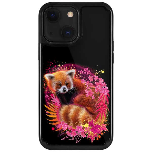 Red Panda with Flowers by Sheena Pike iPhone Cases