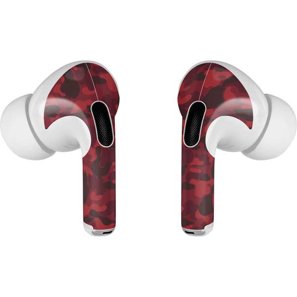 Red Street Camo AirPods Skins