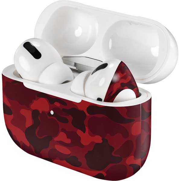 Red Street Camo AirPods Skins