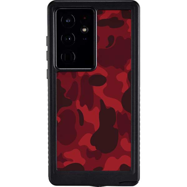 Red Street Camo Galaxy Cases