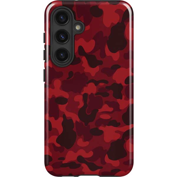 Red Street Camo Galaxy Cases