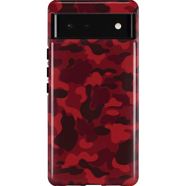 Red Street Camo Pixel Cases