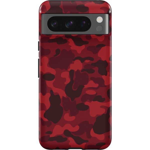 Red Street Camo Pixel Cases