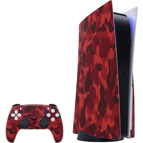 Red Street Camo PlayStation PS5 Skins