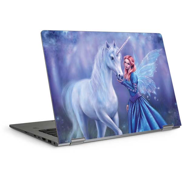 Rhiannon Fairy and Unicorn by Rachel Anderson Laptop Skins
