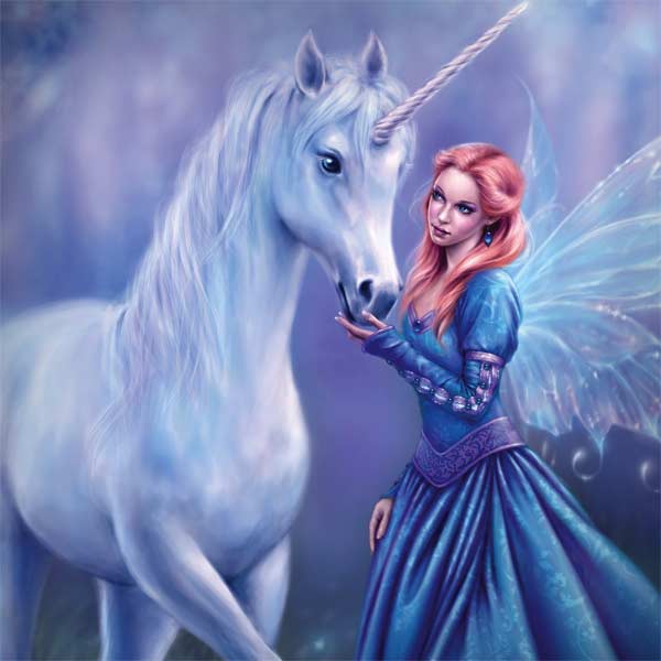 Rhiannon Fairy and Unicorn by Rachel Anderson Laptop Skins