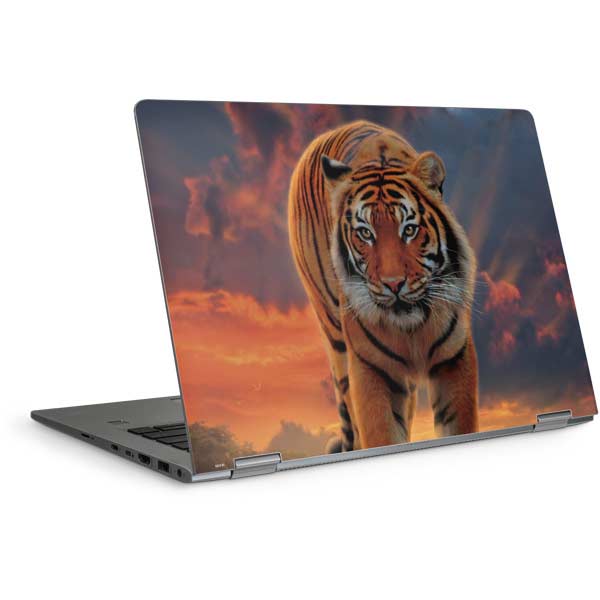Rising Tiger by Vincent Hie Laptop Skins