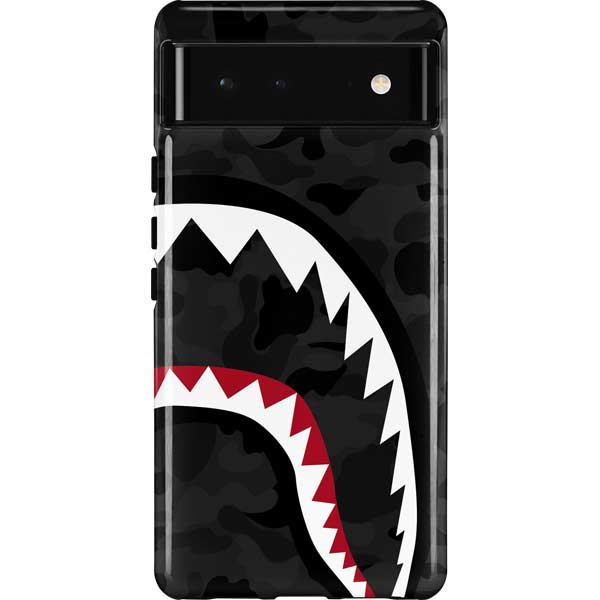 Shark Teeth Grey Street Camo Pixel Cases