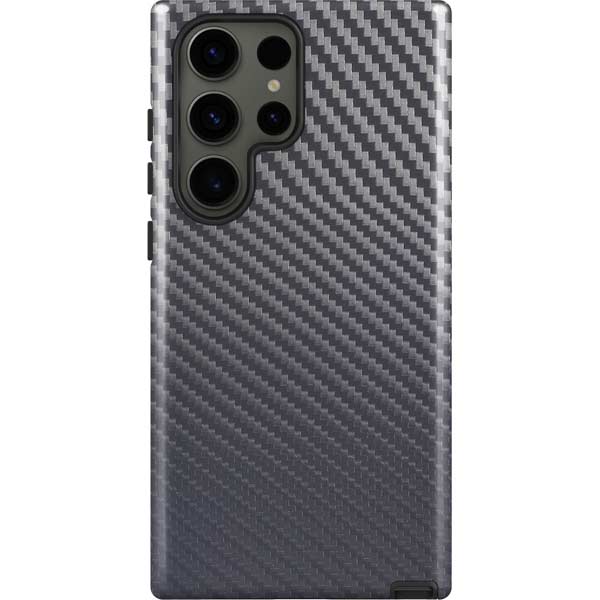 Silver Carbon Fiber Specialty Texture Material Galaxy Cases