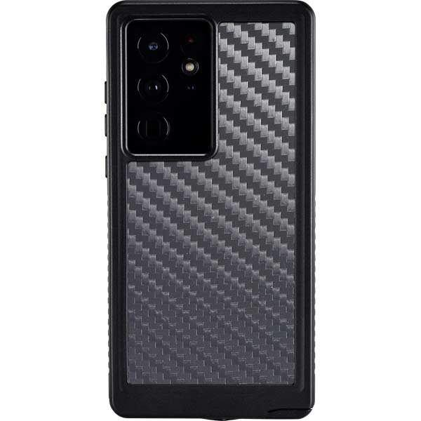 Silver Carbon Fiber Specialty Texture Material Galaxy Cases